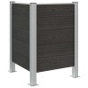 Clôture de poubelle Gris 85 x 85 x 115 cm Aluminium et WPC 646122646122