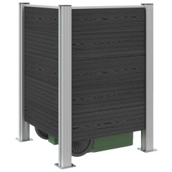 Clôture de poubelle Gris 85 x 85 x 115 cm Aluminium et WPC 646122646122