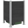 Clôture de poubelle Gris 85 x 85 x 115 cm Aluminium et WPC 646122646122