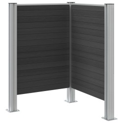 Clôture de poubelle Gris 85 x 85 x 115 cm Aluminium et WPC 646122646122
