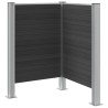 Clôture de poubelle Gris 85 x 85 x 115 cm Aluminium et WPC 646122646122