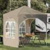 Tente de fête pop-up 192 x 192 x 245 cm Crème 646144646144