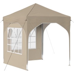 Tente de fête pop-up 192 x 192 x 245 cm Crème 646144646144