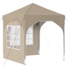 Tente de fête pop-up 192 x 192 x 245 cm Crème 646144646144
