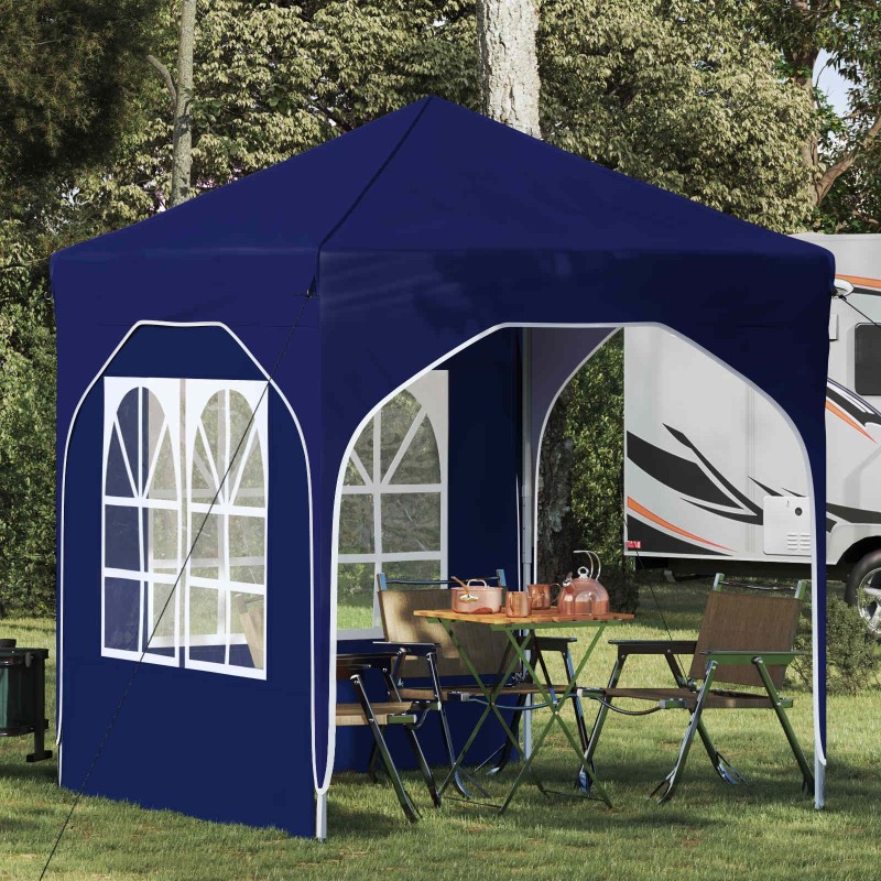 Tente de fête pop-up 192 x 192 x 245 cm Bleu 646145646145