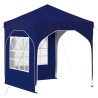 Tente de fête pop-up 192 x 192 x 245 cm Bleu 646145646145