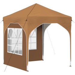 Tente de fête pop-up 192 x 192 x 245 cm Beige 646146646146