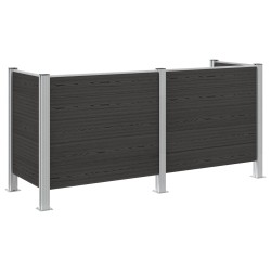 Clôture de poubelle Gris 237 x 85 x 115 cm Aluminium et WPC 646147646147
