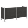 Clôture de poubelle Gris 237 x 85 x 115 cm Aluminium et WPC 646147646147