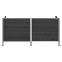 Clôture de poubelle Gris 237 x 85 x 115 cm Aluminium et WPC 646147646147