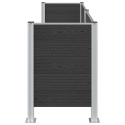 Clôture de poubelle Gris 237 x 85 x 115 cm Aluminium et WPC 646147646147