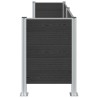 Clôture de poubelle Gris 237 x 85 x 115 cm Aluminium et WPC 646147646147