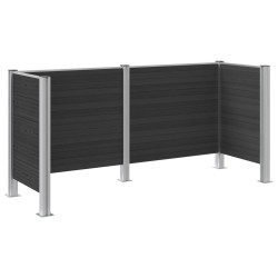 Clôture de poubelle Gris 237 x 85 x 115 cm Aluminium et WPC 646147646147