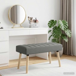 Banc capitonné canal Gris foncé 80 x 40 x 46 cm Tissu 646148646148