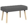 Banc capitonné canal Gris foncé 80 x 40 x 46 cm Tissu 646148646148
