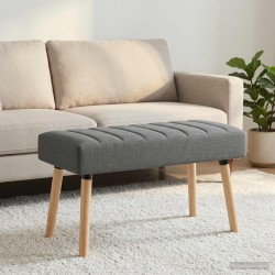 Banc capitonné canal Gris foncé 80 x 40 x 46 cm Tissu 646148646148