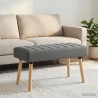 Banc capitonné canal Gris foncé 80 x 40 x 46 cm Tissu 646148646148
