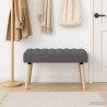Banc capitonné canal Gris foncé 80 x 40 x 46 cm Tissu 646148646148