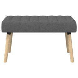 Banc capitonné canal Gris foncé 80 x 40 x 46 cm Tissu 646148646148