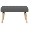 Banc capitonné canal Gris foncé 80 x 40 x 46 cm Tissu 646148646148