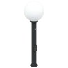 Borne lumineuse avec capteur et prise 80 cm Noir IP44 646149646149