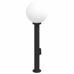 Borne lumineuse avec capteur et prise 80 cm Noir IP44 646149646149