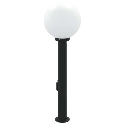 Borne lumineuse avec capteur et prise 80 cm Noir IP44 646149646149