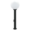 Borne lumineuse avec capteur et prise 80 cm Noir IP44 646149646149