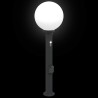 Borne lumineuse avec capteur et prise 80 cm Noir IP44 646149646149