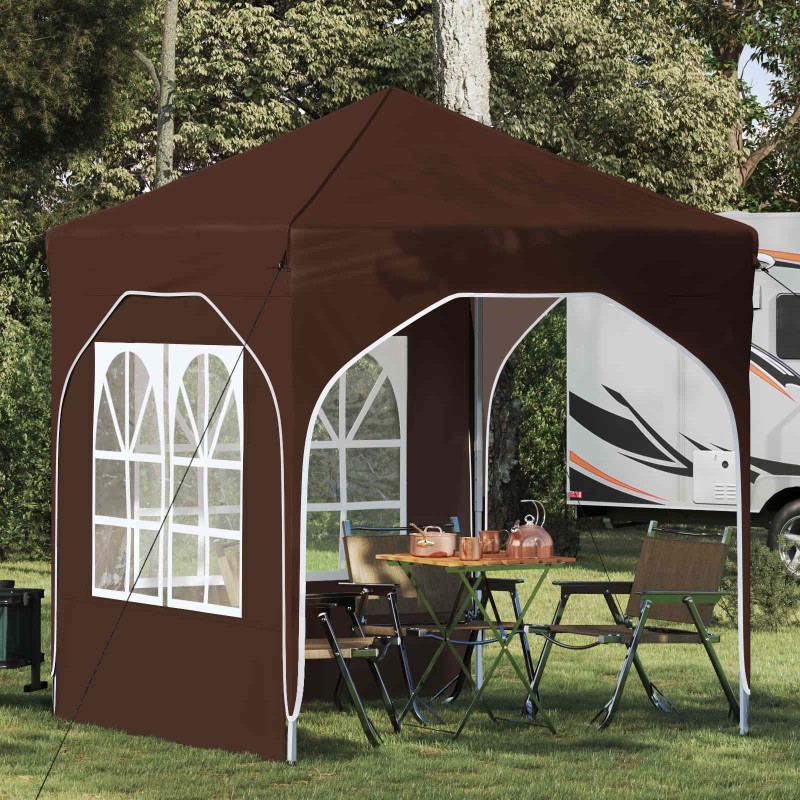 Tente de fête pop-up 192 x 192 x 245 cm Marron 646151646151