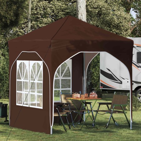Tente de fête pop-up 192 x 192 x 245 cm Marron 646151646151