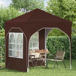 Tente de fête pop-up 192 x 192 x 245 cm Marron 646151646151