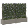 Grand pot avec trellis 2 pcs Gris 200 x 43 x 133,5 cm PP 646154646154