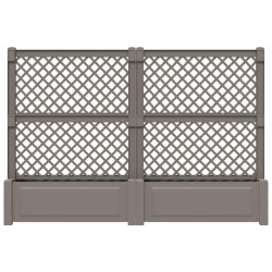Grand pot avec trellis 2 pcs Gris 200 x 43 x 133,5 cm PP 646154646154