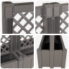 Grand pot avec trellis 2 pcs Gris 200 x 43 x 133,5 cm PP 646154646154