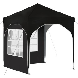 Tente de fête pop-up 192 x 192 x 245 cm Noir 646155646155