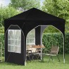 Tente de fête pop-up 192 x 192 x 245 cm Noir 646155646155