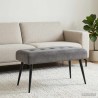 Banc avec capitonnage bouton Gris foncé 80 x 40 x 46 cm Velours 646159646159