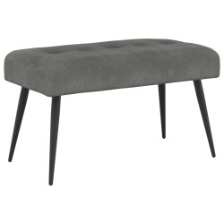 Banc avec capitonnage bouton Gris foncé 80 x 40 x 46 cm Velours 646159646159