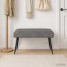 Banc avec capitonnage bouton Gris foncé 80 x 40 x 46 cm Velours 646159646159