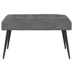 Banc avec capitonnage bouton Gris foncé 80 x 40 x 46 cm Velours 646159646159