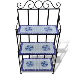 Support pour plantes Mosaïque bleu et blanc 646160646160