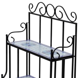 Support pour plantes Mosaïque bleu et blanc 646160646160