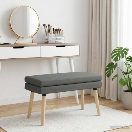 Banc à double couche Gris foncé 80 x 40 x 47 cm Tissu 646162646162