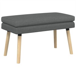 Banc à double couche Gris foncé 80 x 40 x 47 cm Tissu 646162646162