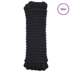 Corde de bateau 15 m 1 Noir Polyester 646168646168