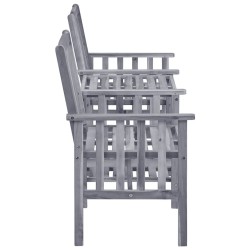 Chaises de jardin avec table à thé et coussins Acacia solide 646169646169