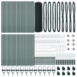 Clôture hexagonale avec poteau 100 x 0,8 m Vert Maille 646183646183