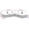 Salon de jardin 5 pcs avec coussins Résine tressée Gris 646189646189
