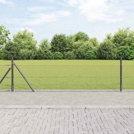 Clôture hexagonale avec base en béton 50 x 0,5 m Gris Maille 646190646190